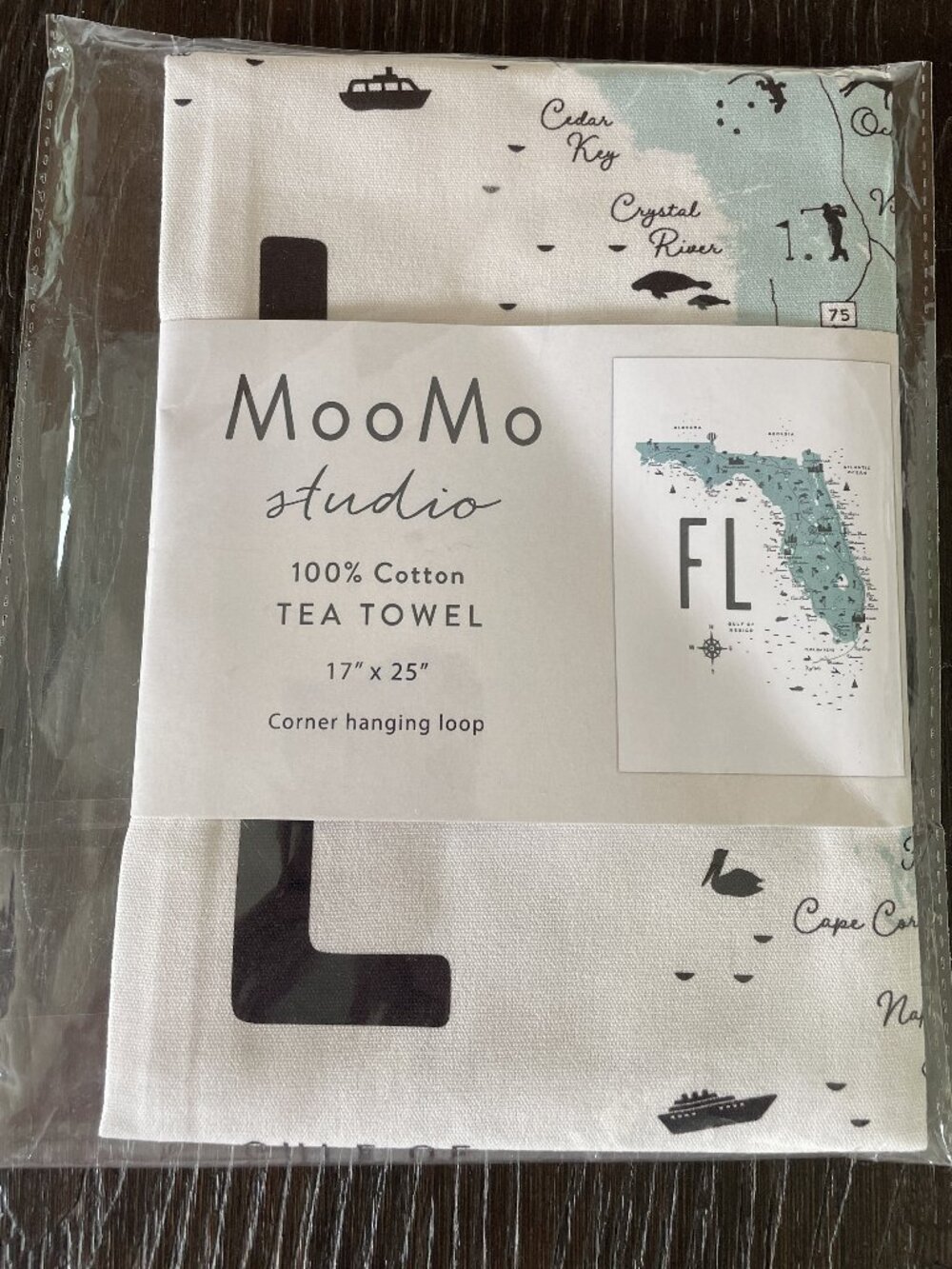 MooMo Studio Florida Tea Towel 100% Cotton NIP